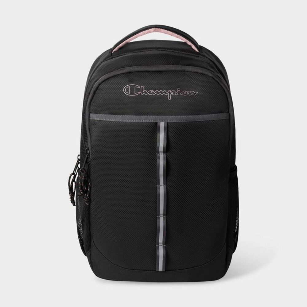 Champion Center 18" Backpack - Black/Pink